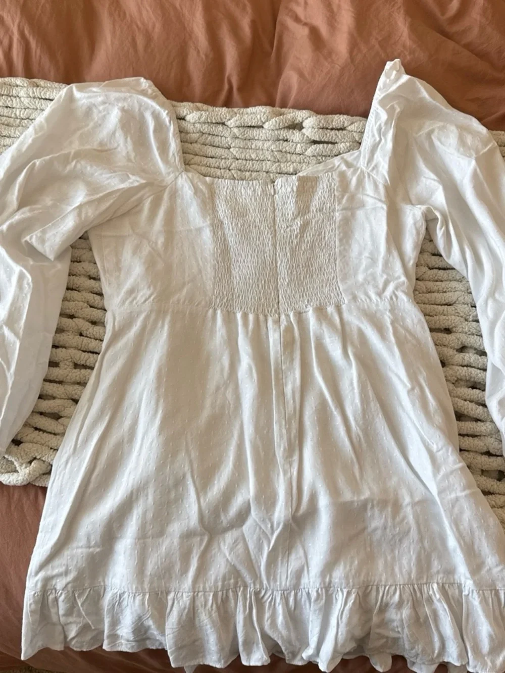 lululemon athletica White Long Sleeve Peasant Top